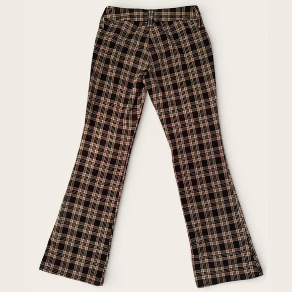 LEI Y2K Vintage Flare Bell bottom pants Plaid - Picture 3 of 4